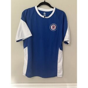 Men's Deportivo‎ Cruz Azul Mexico Blue Soccer Kit Jersey Large Official